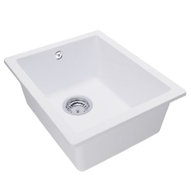 GRANMASTER COMO 90 UNDERMOUNTED/INSET/FLUSH MOUNTED WHITE QUARTZ SINGLE BOWL SINK, GRA0066 GRANMASTER COMO 90 UNDERMOUNTED/INSET/FLUSH MOUNTED WHITE QUARTZ SINGLE BOWL SINK, GRA0066
